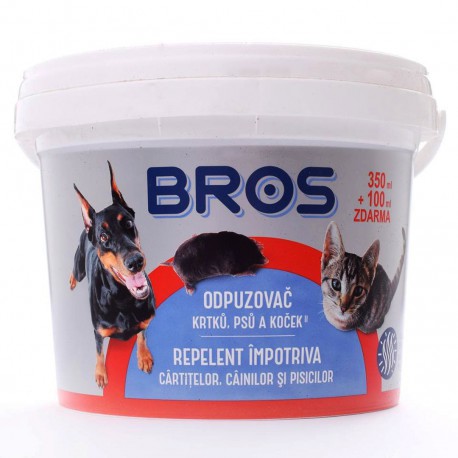 BROS Odpudzovač krtkov, psov a mačiek 350ml+100ml