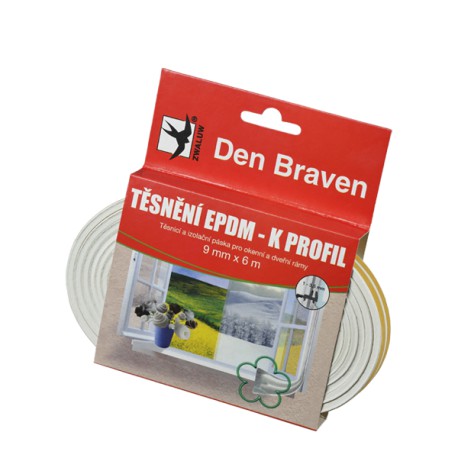 DEN BRAVEN Tesniaci profil D 6m biely