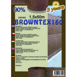Tieniaca sieť hnedá BROWNTEX160 1,5x10m 90%