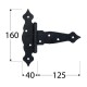 ZTO 125 Záves ozdobný čierny 125x40x160x2,5mm